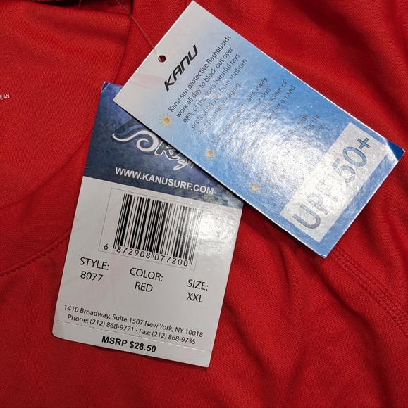 NWT Kanu Surf XXL Rash guard, Red - Picture 4 of 4